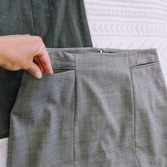 Ann Taylor Pencil Skirt Set - Black and Gray - Picture 3 of 9